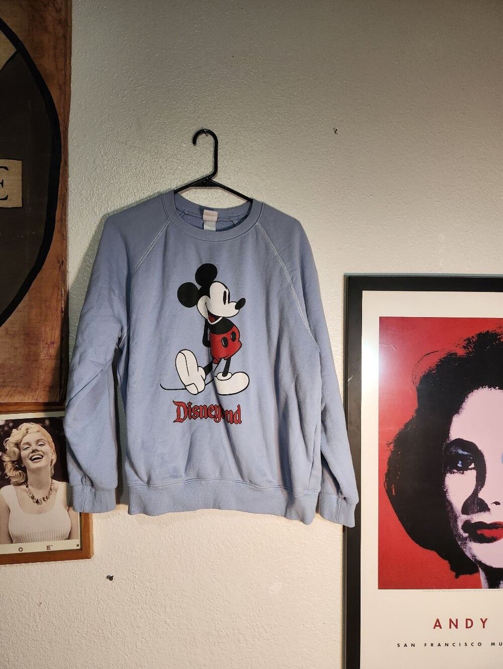 Disney Light Blue Mickey Mouse Crewneck Sweatshirt